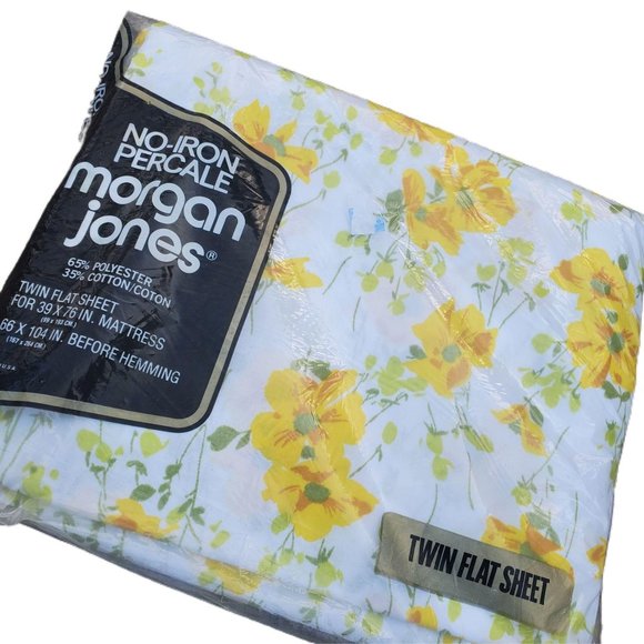 VTG Morgan Jones Princess Yellow Twin Flat Sheet - Picture 1 of 4